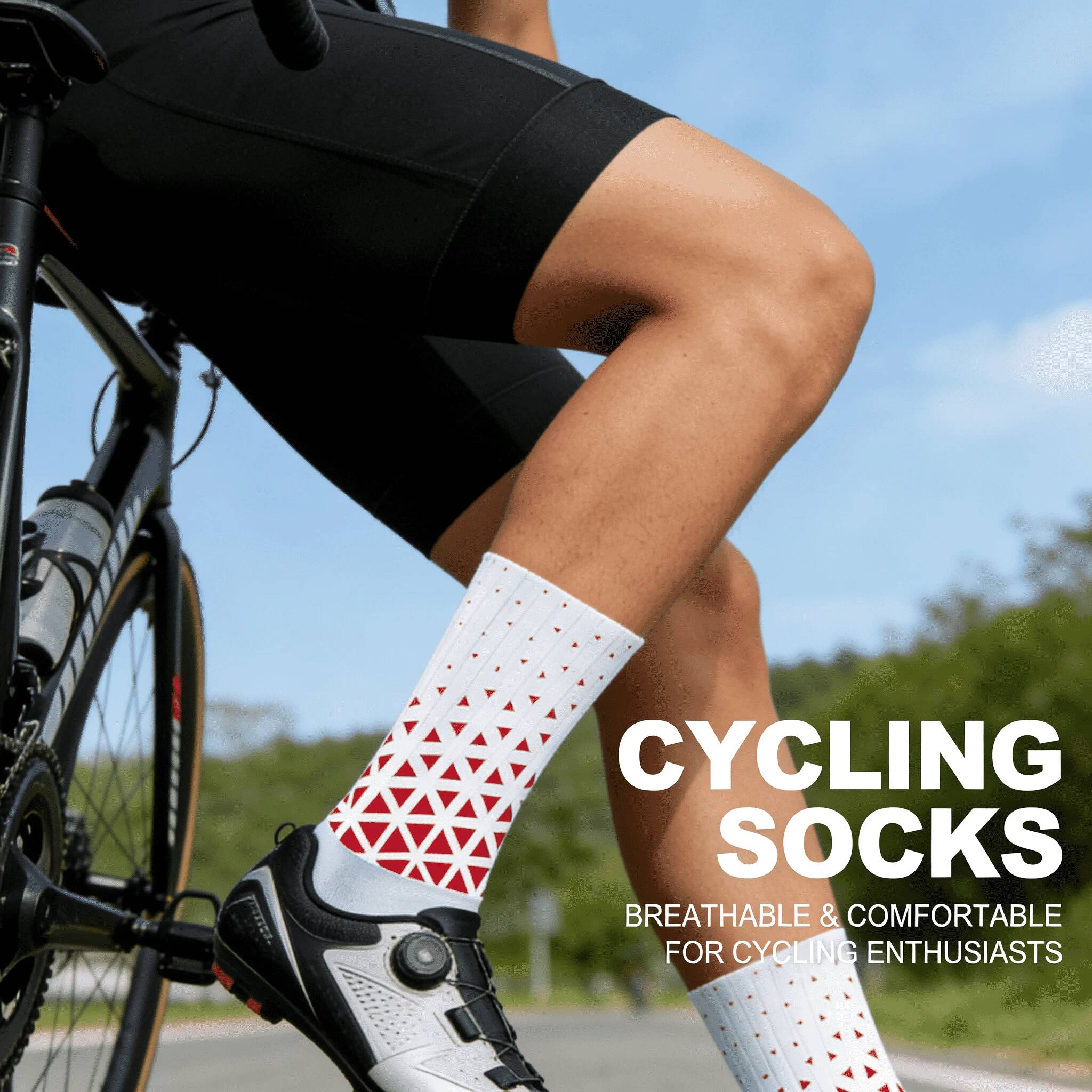Cycling Gear Men - Calze da Ciclismo Professionali Antiscivolo 2026,