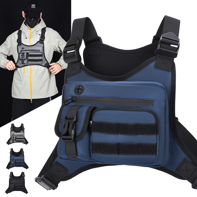 Cycling Gear Men - Borsa Tattica da Petto per Uomo,