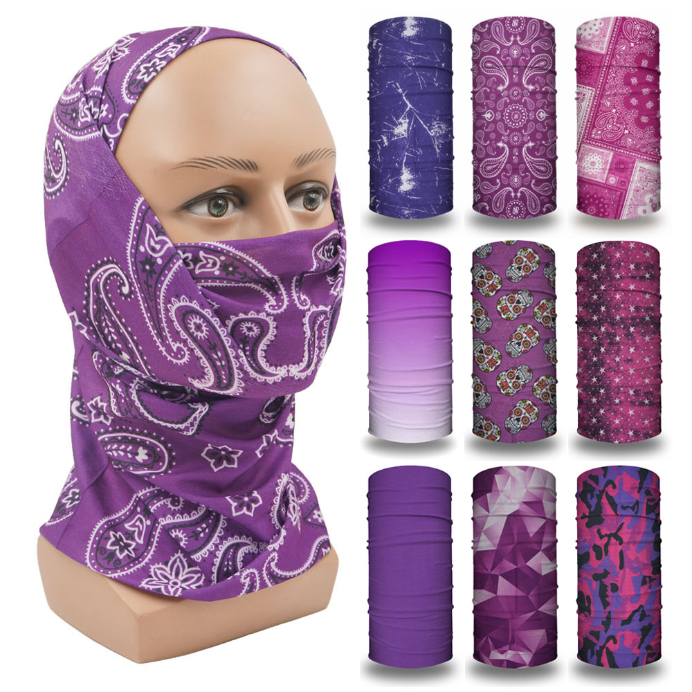Cycling Gear Men - Passamontagna viola da donna che corre