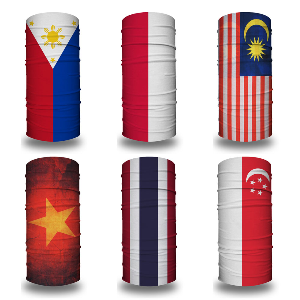 Cycling Gear Men - Filippine Singapore Indonesia malesia Flag Neck