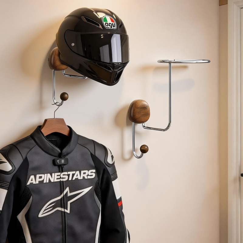 Cycling Gear Storage Rack - Supporto da Parete per Casco Senza
