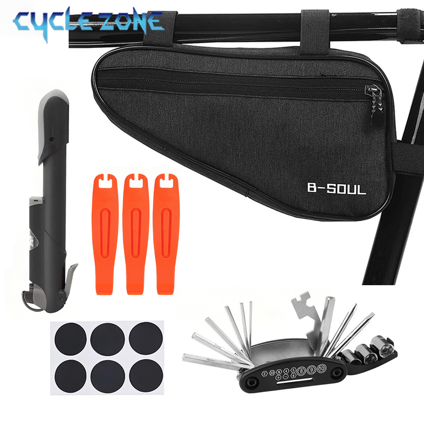 Bike Tube Repair Kit - Kit Riparazione Bici con Borsa Portaoggetti,