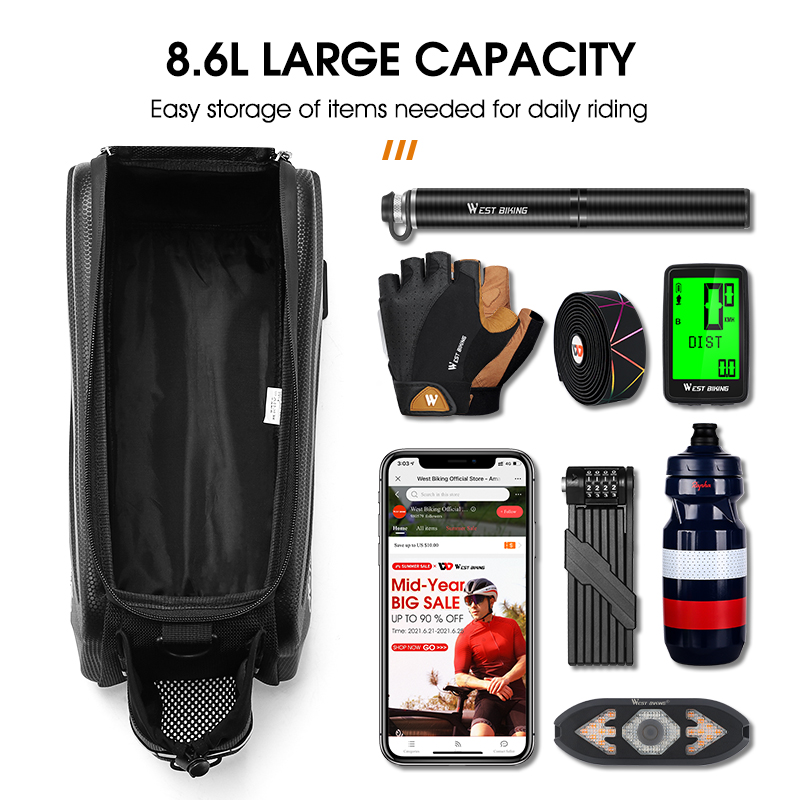 WEST BIKING Hard Shell borsa p - Cycling Gear Storage Rack recensione e prezzo